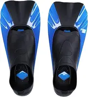 Short Diving Fins, Lightweight Flippers, Non Slip Swimming Full Foot Fins Faster with Quick Drainage for Snorkeling