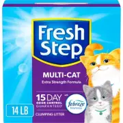 Fresh Step Clumping Cat Litter, Multi-Cat, Long Lasting Odor Control Kitty Li...