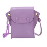 Fashion Exquisite Shopping Bag Simple Women PU Crossbody Bag Solid Satchel Chain Small Shoulder Phone Pouch