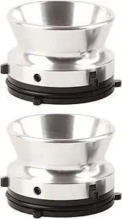 1 Pair NAB Hub Adapters for Studer ReVox for Akai for Teac, 10 Inch Opener Empty Aluminum Alloy Take Up Reel to Reel Small Hub, Tape Reel to Reel Recorder for Studer ReVox (silver)