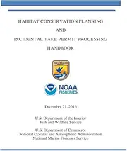 Habitat Conservation Planning and Incidental Take Permit Processing Handbook: December 2016