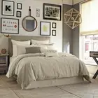 KENNETH COLE REACTION MINERAL OATMEAL 3PC QUEEN DUVET COVER 2 STANDARD SHAMS