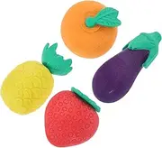 HOODANCOS 4Pcs Mini Cartoon Erasers Vegetables Design Small Erasers for Safe Material for Classroom Home Use for School Supplies and Creative Play