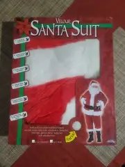 Velour Santa Suit Adult Mens Standard Sz 40-48 NEW Christmas Wig-Beard-Gloves 5☆