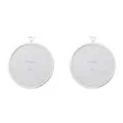 2PK Gibson Gifts Diamond Ring Home Decor 4x4" Silver Round