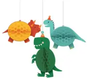 Dino-Mite Honeycomb Hanging Decoration~Dino-Mite Dinosaur Party Decorations~3ct