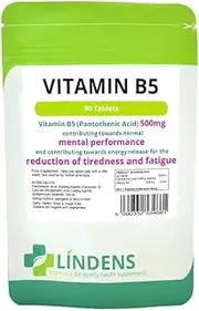 Vitamin B-5 500mg 1-a-day 3-PACK 270 tablets Pantothenic Acid B5 Brain Energy