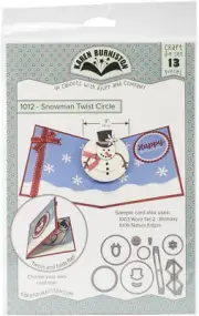 KB Riley KBR1012 Karen Burniston Dies-Snowman Twist Circle Pop-Up