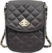 [Bhumane] Phone Crossbody Bags for Women Small Vegan Leather Mini Shoulder Wallet Card Quilted Purse