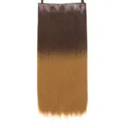 Long Straight 5 Clip In Hair Extensions 3/4 Full Head Hairpieces Synthetic Ombre Two Tones Fake Hair