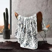 Wrangler - Throw Blanket, Soft Plush Fleece Bedding, Western Decor for Bed or Couch (Dakota Grey, 50" x 60")