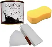 BREEPREE Chocolate Wax (600gm) with 30 Waxing Strips + Wax Spatula & Sponge