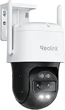 REOLINK 4K Wired WiFi Outdoor Camera, 8MP Dual Lens Security Cam, 360 PTZ Auto Tracking, 2.4 / 5GHz Smart Person/Vehicle Detection, 6X Hybrid Zoom, Color Night Vision, TrackMix Wi-Fi