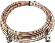Vanxse RG316 RF Coaxial Coax Antenna Pigtail Jumper 50 Ohm BNC Male to BNC Male Video Cable for AHD SDI CVI CVBS Security CCTV Camera DVR Surveillance System BMCC Video Output (10Meters)