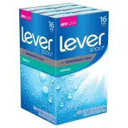 Lever 2000 Original Bar Soap 4oz Pack of 16 Moisturizing Fresh Clean Cleanser