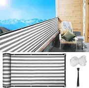 Balcony Privacy Screen Cover Balcony Screen Outdoor Sunshade Privacy Screen Cover Fast Installation Heat & Water Resistance to Cover Sun Shade UV-Proof for Porch Deck Outdoor Balcony (1 * 6m)