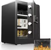 Safe Box, 2.0 Cubic Feet Home Safe with Fireproof Waterproof Bag, for Money Cash