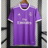 在飛比找蝦皮購物優惠-2016-17 皇家馬德里客場復古高品質運動足球衫