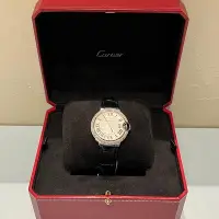 在飛比找Yahoo!奇摩拍賣優惠-【cartier】36mm精鋼藍氣球石英錶