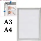A3 A4 Premium Aluminum Snap Art Poster picture Frame Sign Holder Wall Mounted