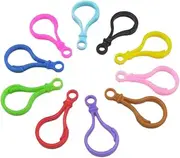 HAWILLOSCH 100pcs Acrylic Clasps Hook Bulb Buckle Clips Keyring Versatile Accessories for Party Favor