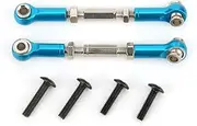 Rear Upper Suspension Arm Steering Linkage Rod Link Metal RC Steering Linkage Rod Durable Upgrade Part for WLtoys 1/14 144001 RC Car Blue 2pcs