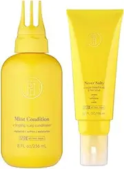 By Taraji Hair And Scalp Treatment Set Mint Scalp Conditioner Helps Scalp And Hair Replenish, Moisturise and Soften Sugar Scalp Scrub That Renew, Exfoliate and Cleanses Hair & Scalp