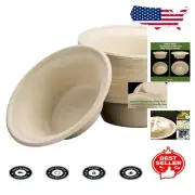 Sturdy Leak-Proof Wheat Straw Fiber Bowls - 200 Count | 11.5 oz Round Containers