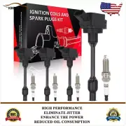 4 Ignition Coils & Iridium Spark Plugs Kit For Toyota Corolla 2019 2.0L l4 (for: Toyota)