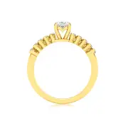 Luminesce Lab Grown 9ct Yellow Gold 1 Carat Diamond Solitaire Fancy Ring, M