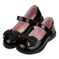 在飛比找momo購物網優惠-【布布童鞋】台灣製緞面蝴蝶結黑色公主鞋學生鞋(K0Q967D