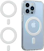OUTXE Magnetic Adapter Ring 2Pack, Universal Magnet Sticker Compatible with Magsafe Accessories & Wireless Charging for iPhone/Android/Galaxy/Pixel White
