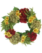 Creative Displays 23in Traditional Fall Wreath with Rudbeckia & Hydrangeas
