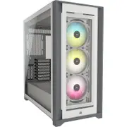 Corsair CC-9011213-WW iCUE 5000X RGB Tempered Glass Mid-Tower ATX PC Computer Smart Case White