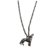 Wolf necklace - Howling Wolf Charm Necklace -Howl at the Moon - Secret Santa Gi