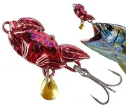 Fishing Lures for Trout,Sinking Sequin Jig Metal Spinner Lure | Crab Shape Swimbaits, Spinnerbait Fishing Accessories for Bass, Trout, Salmon, Pike, Walleye