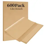 600Pcs Unbleached Parchment Paper Sheets for Baking, 12 x 16 Inch, Non-Stick ...
