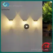 1200mah 12led Solar Wall Light Warm Light Polycrystalline Silicon Solar Panel