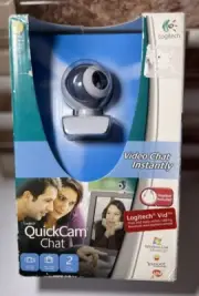 NEW Logitech Quickcam Video Chat Web Cam Skype Headset included