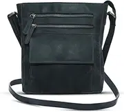[LUXE LEVIOSA] Real Leather Crossbody Bags for Women,Medium Cross Body Purse Sling and Cross Over Handbags with Metal Strap