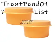 Tupperware Smidgets Replacement Condiment Bowls for Bagel Keeper Orange Set