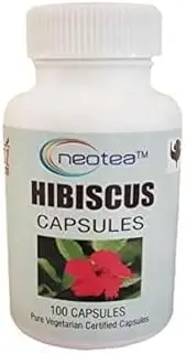 NE Hibiscus Flower Capsules, 500Mg - 100 Veg Capsules - by CloudExport