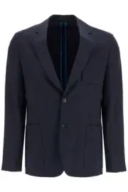 Unlined crease-resistant blazer PAUL SMITH Men Sz. 48 IT M1R2321N00001 49V BLUE