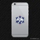 Wyoming Snowflake Cell Phone Sticker Mobile WY snow flake snowboard skiing skii