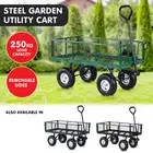 HEAVY DUTY FOLDING GARDEN TROLLEY RUST FREE CART HAND UTILITY LAWN YARD FARM
