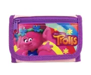 DreamWorks Trolls Kids Tri-Fold Wallet Coin Holder Bag [Light Pink]