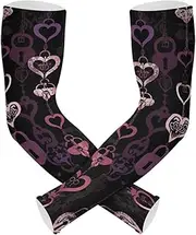[Yoogain] UV Protection Protection Arm Sleeves Gothic Darkness Locks Hearts Chain Cooling Sleeves For Garden Working Strong Air Permeability cubre brazos, Gothic Darkness Locks Hearts Chain