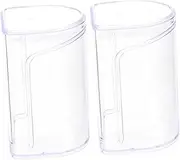 Kisangel 2Pcs Transparent Doll Display Case Sturdy Miniature Storage Box Figures Collectibles High Transparency Design for Dust Protection Easy Viewing