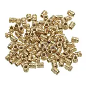 100Pcs M3 Threaded Inserts Metric Knurled Nuts Brass Heat-Set Inserts