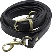 [Holibanna] Black Shoulder Bag Replacement Strap with Brass Color Buckle Durable Accessory for Crossbody Bags for Fashionable Handbags and Purses